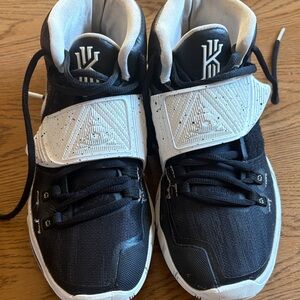 Kids Black and White Basketball Shoes